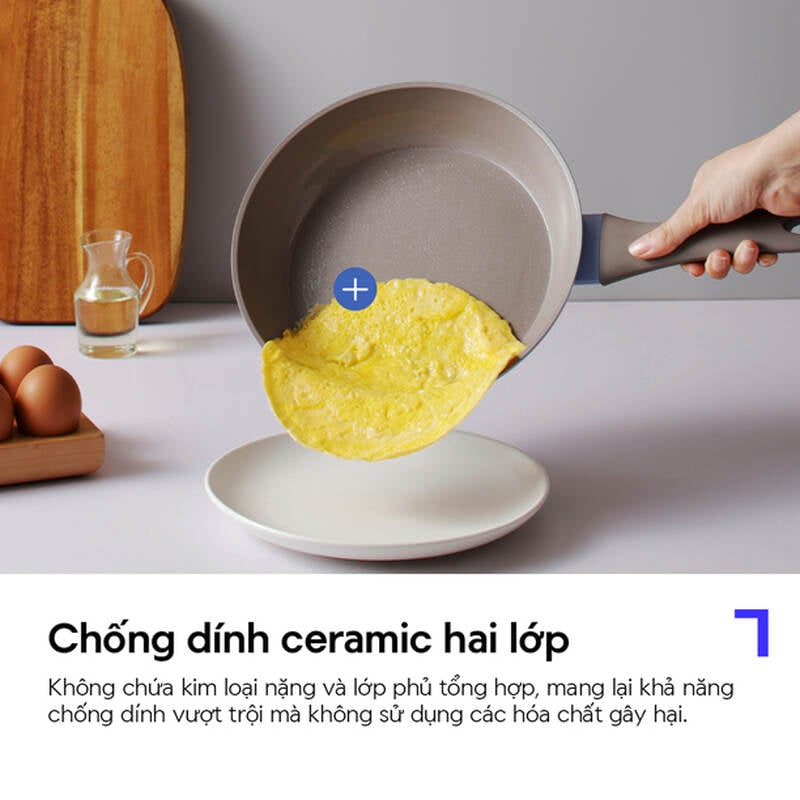 Chảo chống d&iacute;nh phủ ceramic LocknLock Pastella IH đ&aacute;y từ inox 430 - Nhiều k&iacute;ch thước image number null